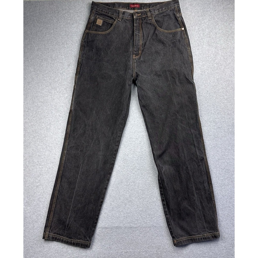 Texas Tuff Men's 8 Pocket Black Work  Jeans Size 36x34